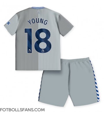 Everton Ashley Young #18 Replika Tredje Tröja Barn 2023-24 Kortärmad (+ Korta byxor)
